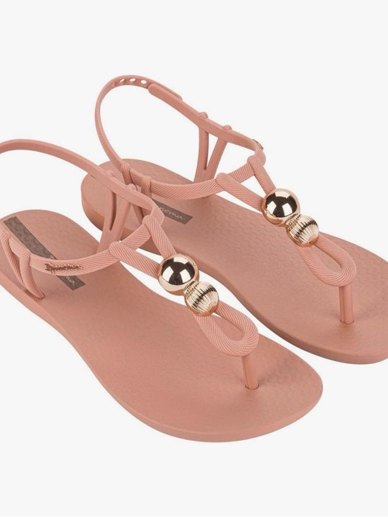 Ipanema Shoes - Ipanema Women’s Pink Jelly T-Strap Sandals with Metallic Accent